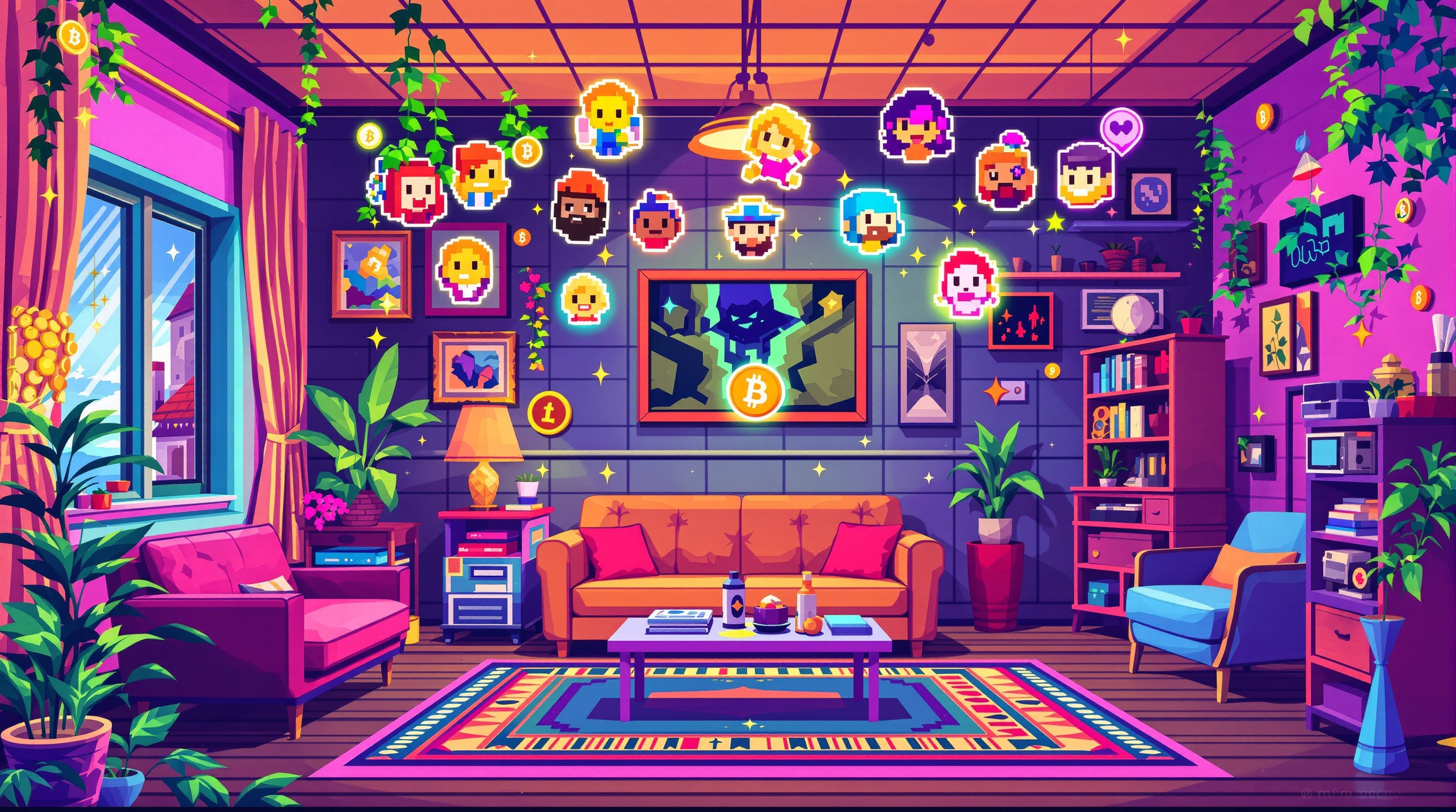Habbo NFT blockchain vintage pixel art