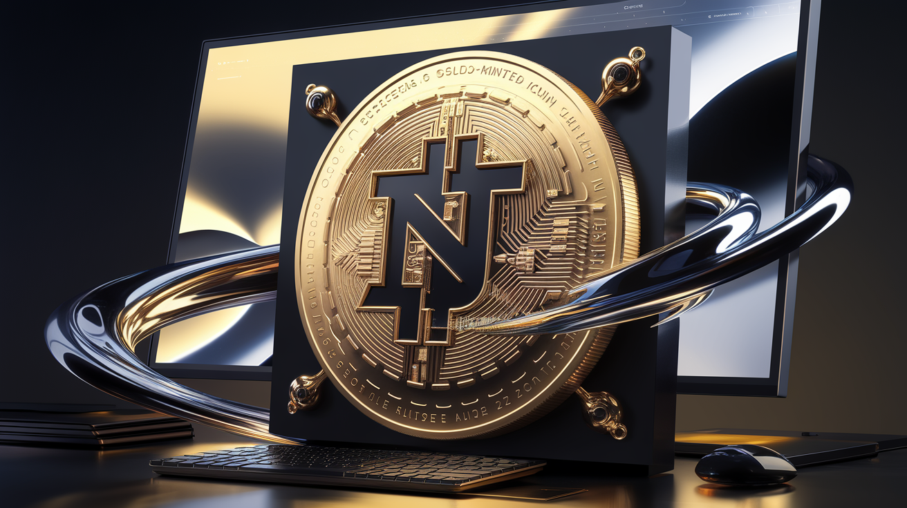 Exemple d'un NFT : une œuvre d'art numérique unique, enregistrée sur la blockchain grâce au minting.