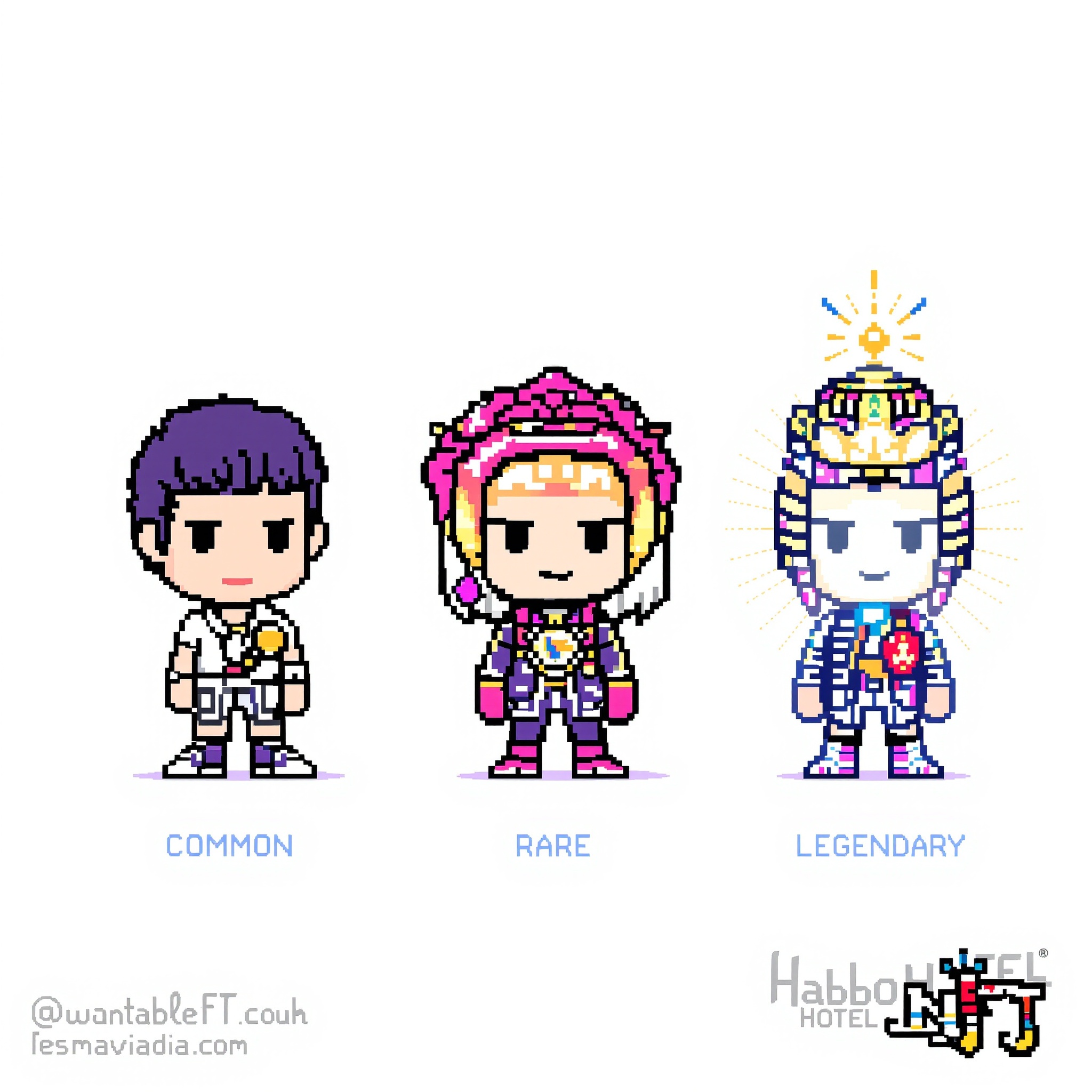 Habbo Avatars NFT rareté et pixel art