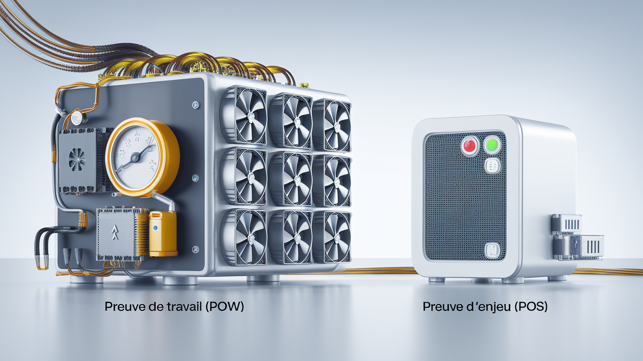 Différence de consommation énergétique entre Proof of Work et Proof of Stake