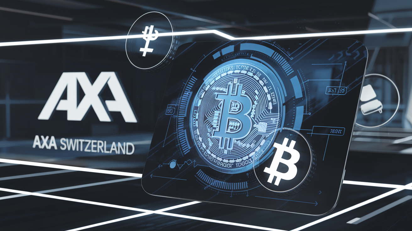 Concept de paiement de primes d'assurance en Bitcoin chez AXA Suisse