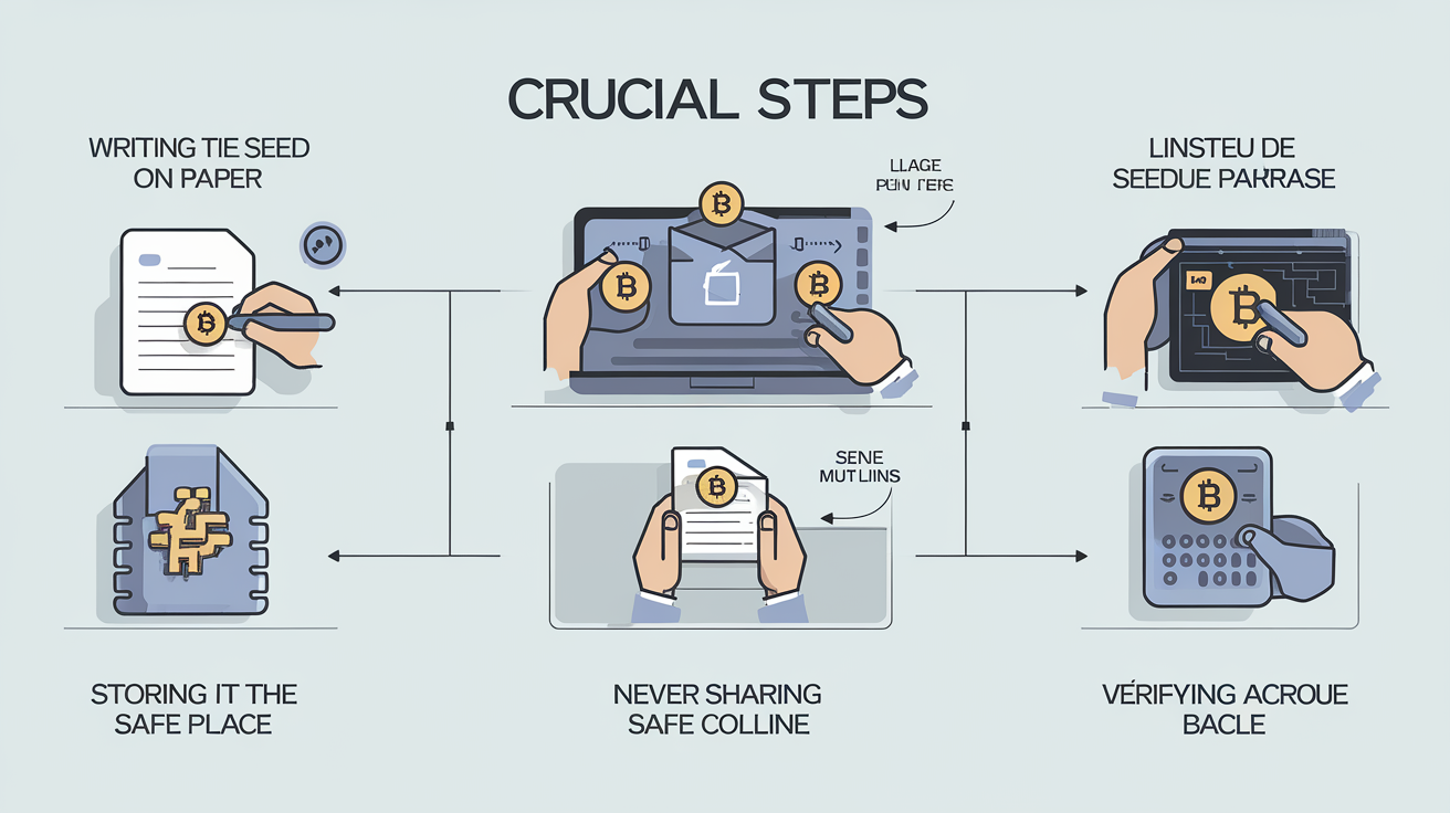 Sauvegarder sa phrase de récupération crypto