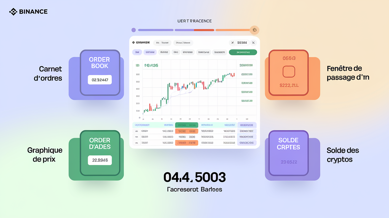 Interface Spot Binance annotée