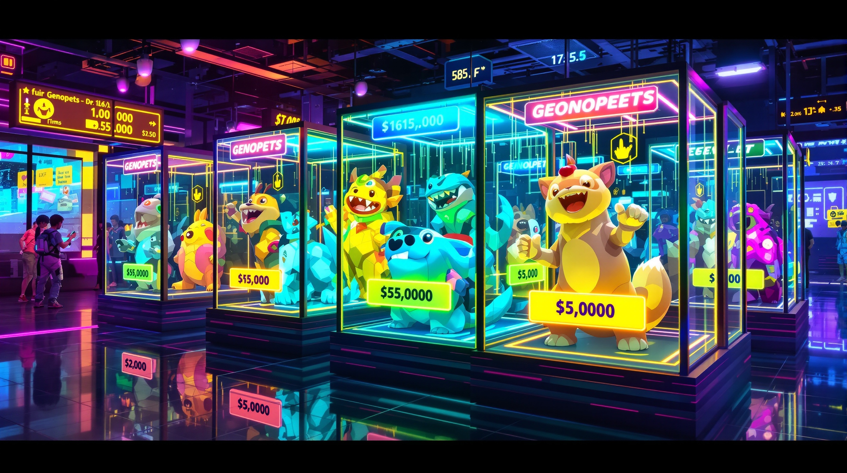 Marketplace NFT Genopets animé et liquide