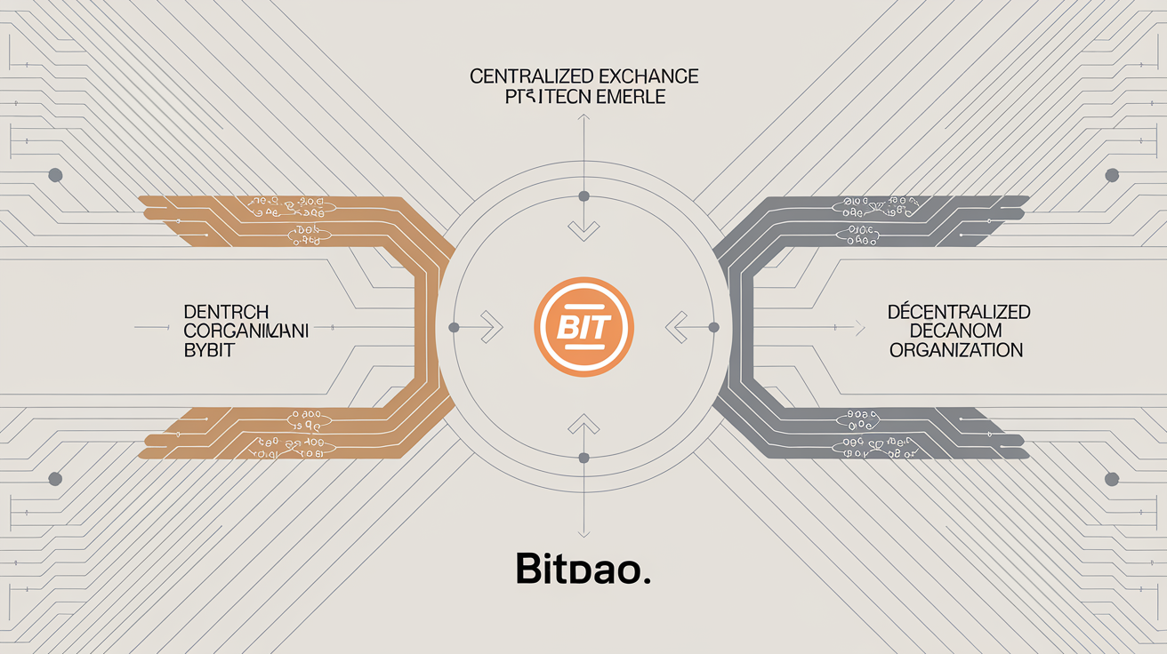 Schéma illustrant la relation entre Bybit, BitDAO et le BIT token