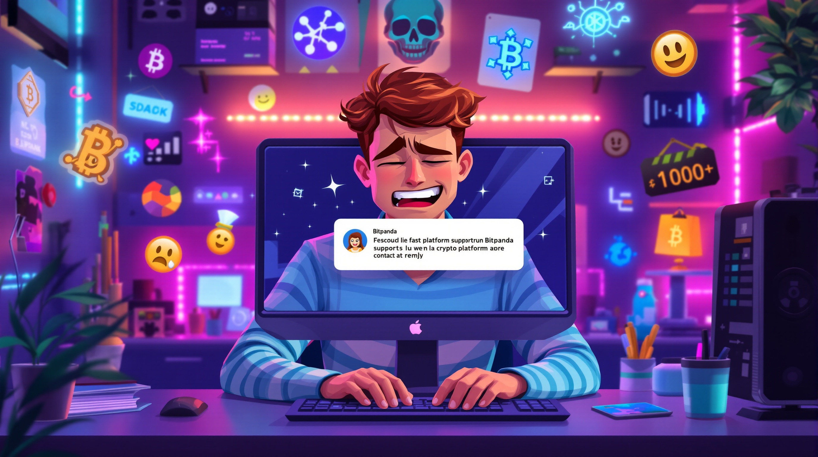 Un utilisateur soulagé après avoir contacté le support Bitpanda