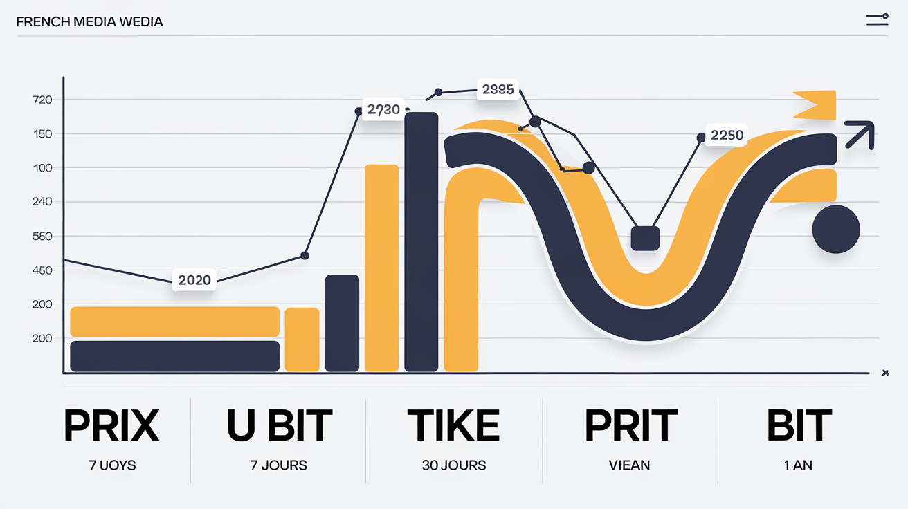 Graphique montrant la variation du prix du BIT token